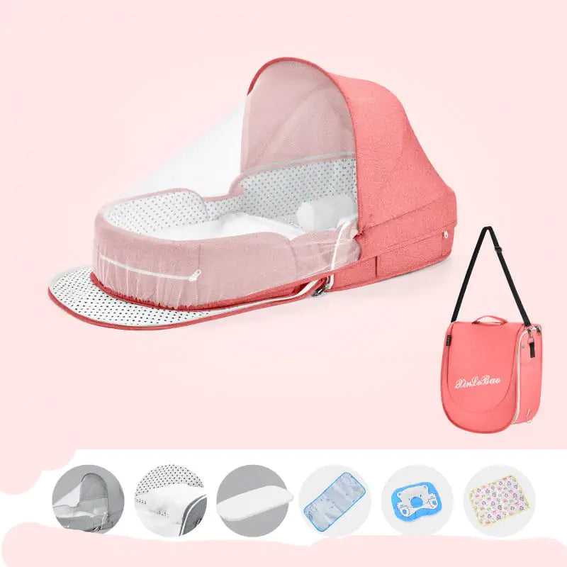 Multifunctional Portable Baby Crib with Mosquito Net