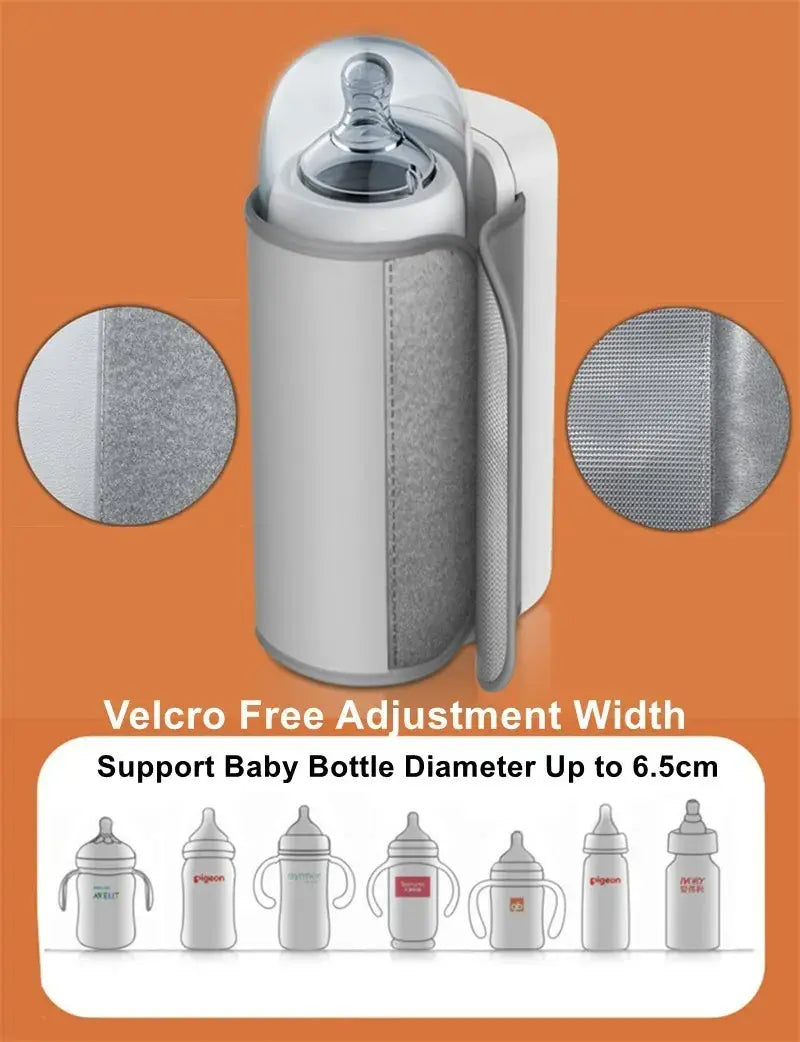 USB Charging Portable Milk Bottle Warmer Insulation Sleeve Universal