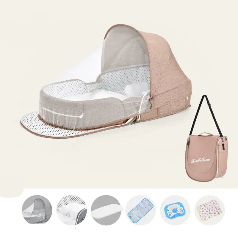Multifunctional Portable Baby Crib with Mosquito Net