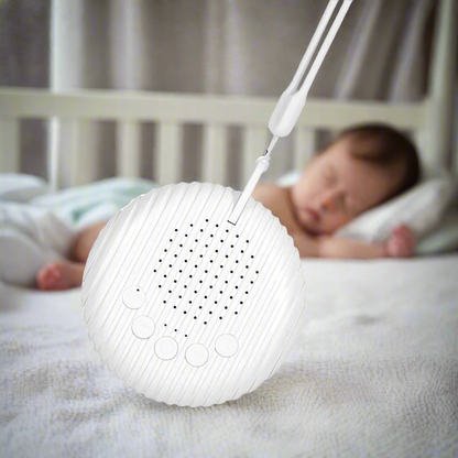Portable Baby White Noise Sleep Machine – 10 Soothing Sounds, Adjustable Volume & Timer for Peaceful Naps Anywhere