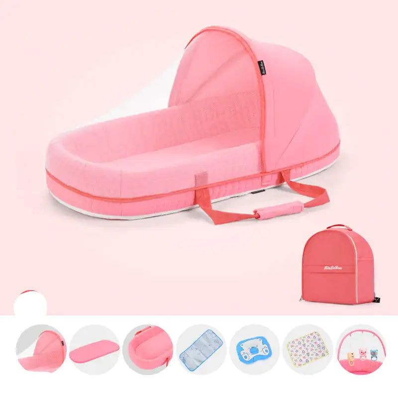Multifunctional Portable Baby Crib with Mosquito Net